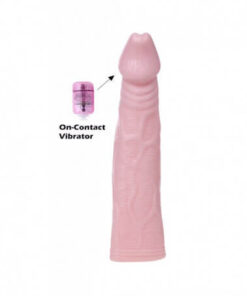 Silicone Penis Sleeve Reusable Delay Condom Vibrator On the Top