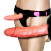 LeLuv 6.5 Male Hollow Vibrating Strap On