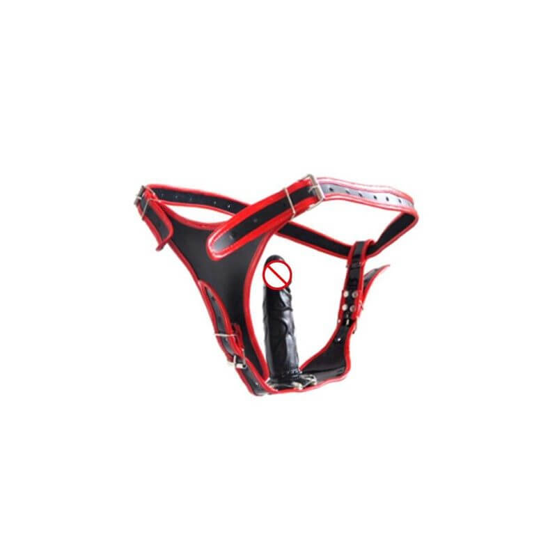 black red color panties with black vagina dildo